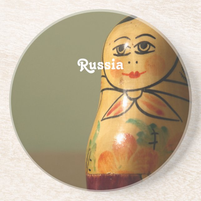 Matryoshka Puppe Sandstein Untersetzer (Vorne)