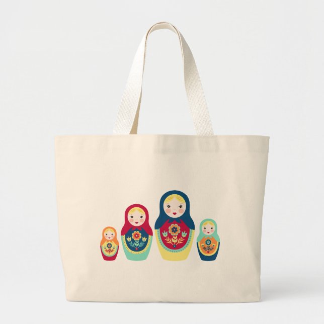 Matryoshka Puppen Jumbo Stoffbeutel (Vorne)