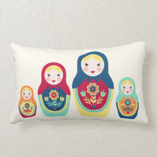 Matryoshka Puppen Lendenkissen