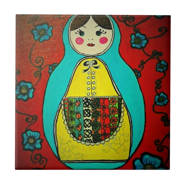 matryoshka russische fliese (Vorderseite)