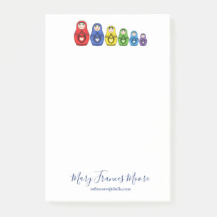 Matryoshka Russische Nesting Dolls Post-it Klebezettel