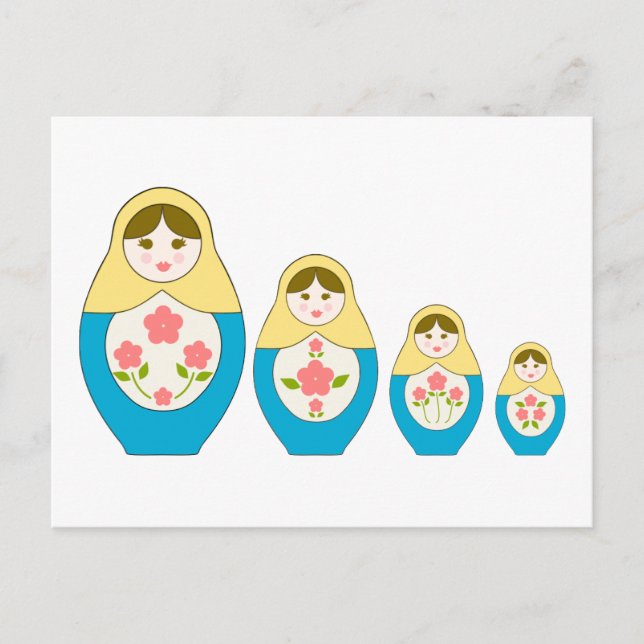 Matryoshka Russische Nesting Dolls Postkarte (Vorderseite)