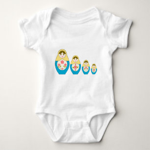 Matryoshka russische Verschachtelungs-Puppen Baby Strampler