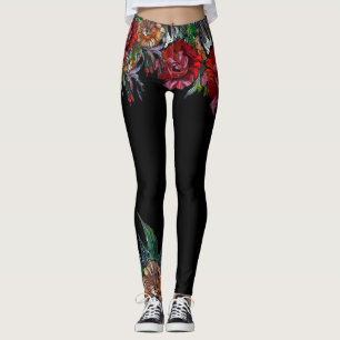 MATRYOSHKA SAMMLUNGSklares Blumenmuster Leggings