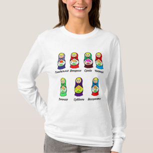 Matryoshka Tage der Woche T-Shirt