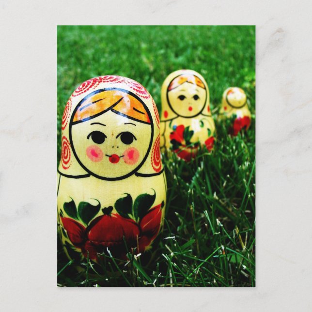Matryoshka Ukrainische Volkskunst Postkarte (Vorderseite)