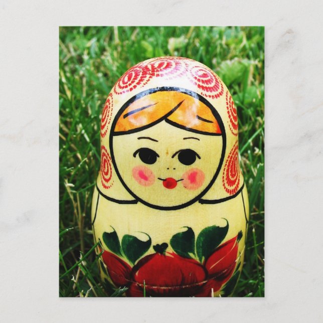 Matryoshka Ukrainische Volkskunst Postkarte (Vorderseite)