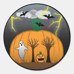 Mats Halloween-Sticker Runder Aufkleber