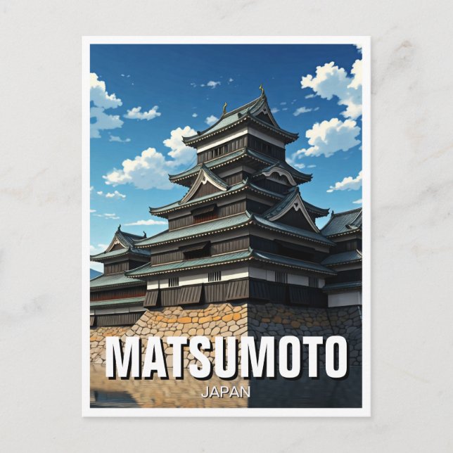 Matsumoto Castle Japan Postkarte (Vorderseite)
