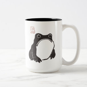 Matsumoto Hoji Funny Sad Grumpy Frog Tasse