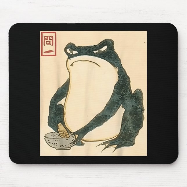 Matsumoto Hoji Japanischer Frog Ukiyo-e Toad Meme  Mousepad (Vorne)