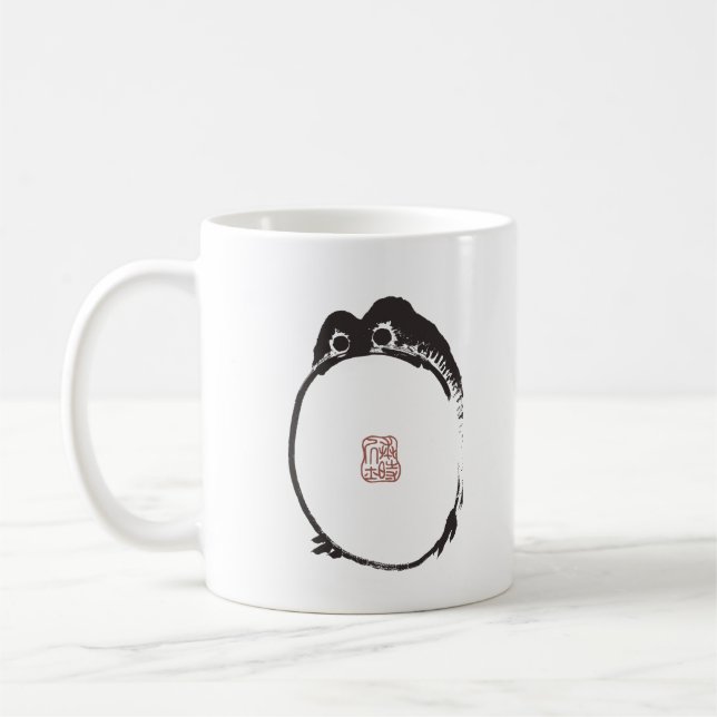 Matsumoto Hoji Sad Frog Print Vintag Kaffeetasse (Links)