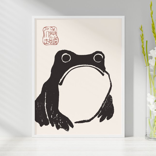 Matsumoto Hojis Sad Frog Art Print Poster (Von Creator hochgeladen)