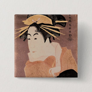 Matsumoto Yonesaburo in der Rolle der Kurtisane Button