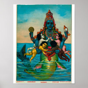 Matsya Avatar von Vishnu Poster