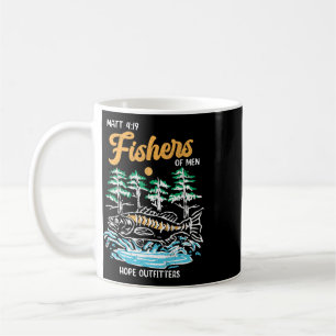 Matt 419 Fischer des Menschen Christliches Angeln Kaffeetasse