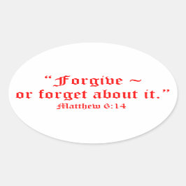 Matt 6:14 ovaler aufkleber