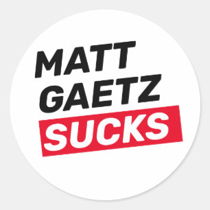 Matt Gaetz Ist zum Kotzen Runder Aufkleber