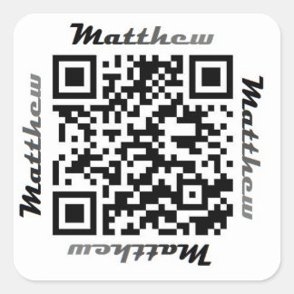 Matt (Matthew) QR Code Personalisiert NAME Sticker