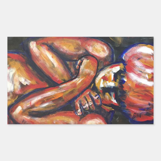 Matt Rechteckiger Aufkleber (Vorderseite)