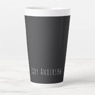 Matt Schwarz Professionell Schlicht Modern Elegant Milchtasse