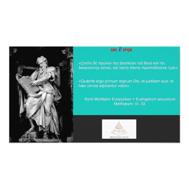 Matt. VI:33 Icon Fotodruck (Vorne)