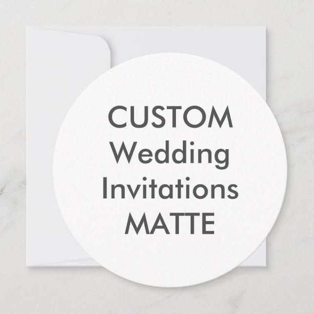MATTE 120lb 5,25" Runde Hochzeiten Einladung (Vorderseite)