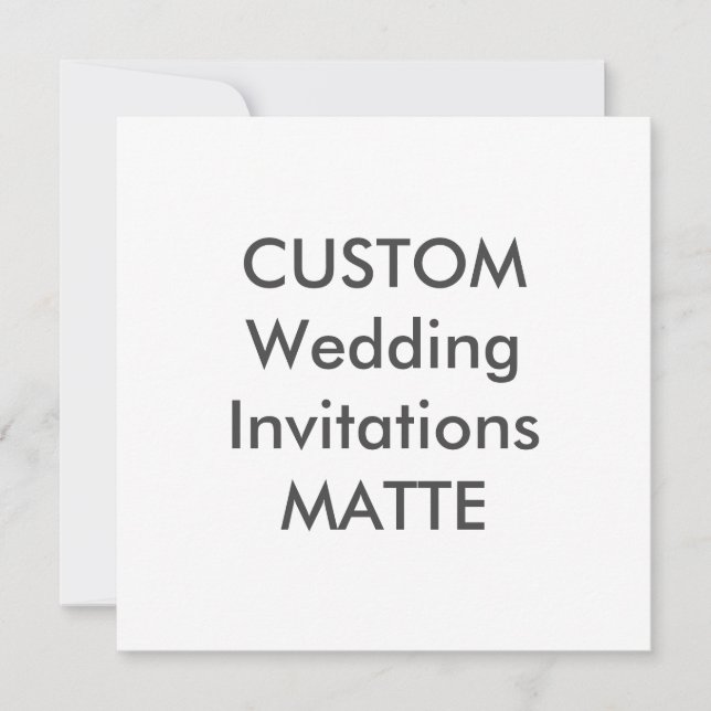 MATTE 120lb 5,25" Square Wedding Einladungen (Vorderseite)