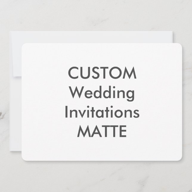 MATTE 120lb 7,5" x 5,5" Einladungen für Hochzeiten (Vorderseite)