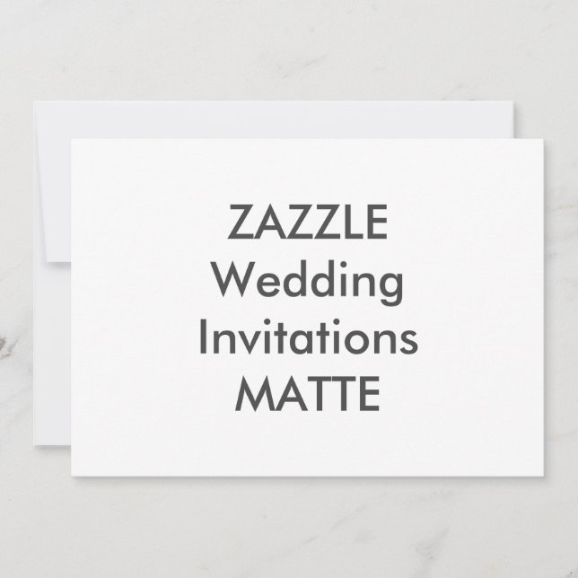 MATTE 7" x 5" Einladungen für Hochzeiten (Vorderseite)