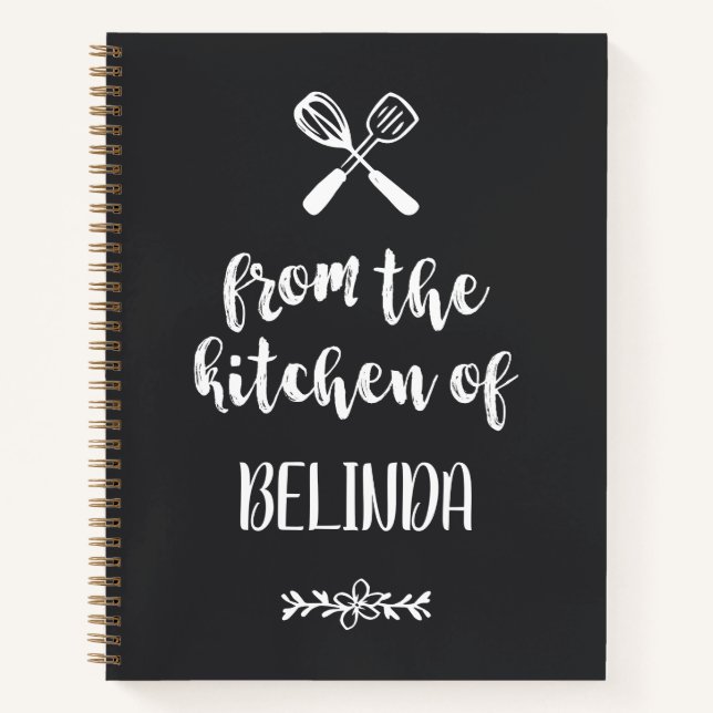 Matte Black Whisk Spatula aus der Küche von Notizbuch (Vorderseite)