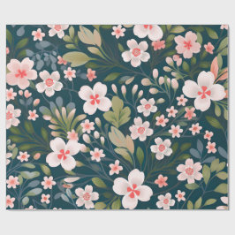 Matte Floral Wrapping Paper – Elegant Flower  Geschenkpapier
