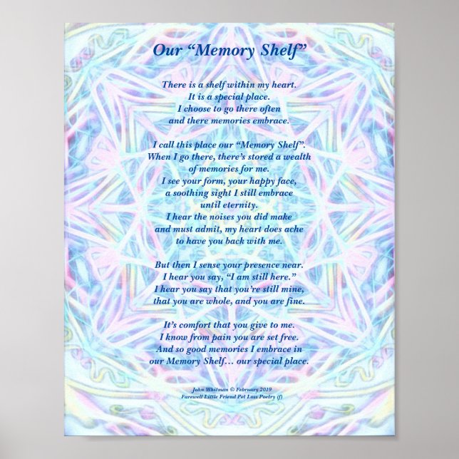 Matte: Gedicht: Besondere Erinnerungen eines Haust Poster (Vorne)