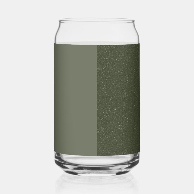 Matte & Glitzer Moss Green Custom Glass kann Dosenglas (Links)