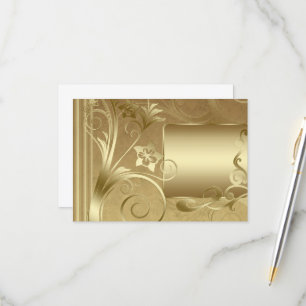 Matte Gold-Etiketten RSVP Karte
