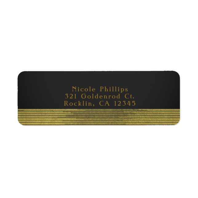 Matte Gold Modern Glam Sequins Chic Einladung (Vorne)