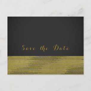 Matte Gold Modern Glam Sequins Chic Save the Date Ankündigungspostkarte
