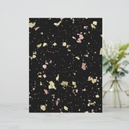 Matte Gold und Rose Gold Flakes Black