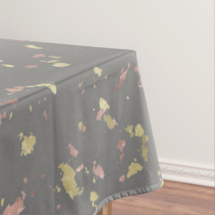 Matte Gold und Rose Gold Flakes Dunkelgrau Tischdecke