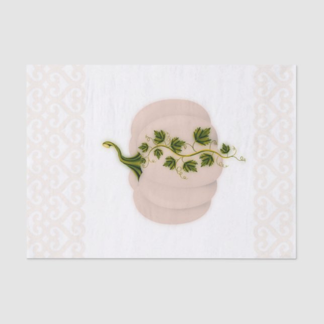 Matte Pink Pumpkin Fall Brautparty Seidenpapier (Vorderseite)