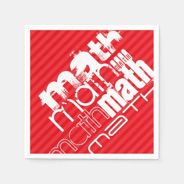 Matte; Rote Streifen Serviette (Vorderseite)