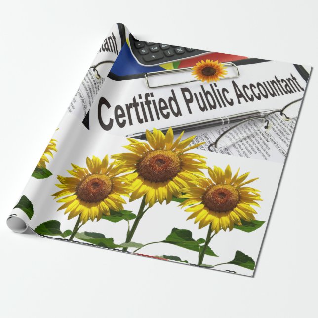 Matte Wrapping Paper von Sunflower Accountant Geschenkpapier (Ungerollt)
