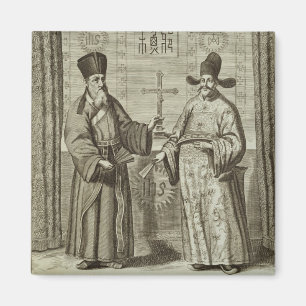 Matteo Ricci (1552-1610) und Paulus Li, von 'Chin Magnet
