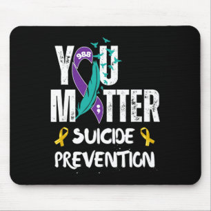 Matter 988 Suizid Prevention Awareness Ribbon Mousepad