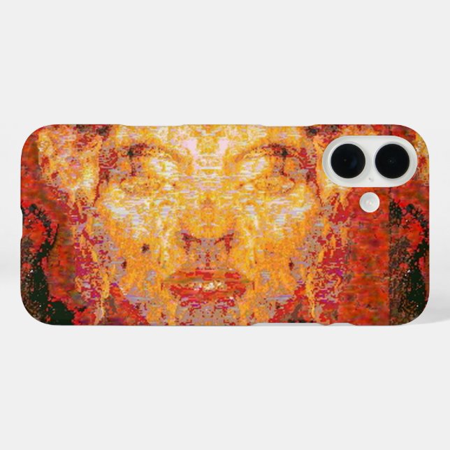 MATTER: Fraktal-Maske in Rot-Gelb Case-Mate iPhone Hülle (Rückseite (Horizontal))