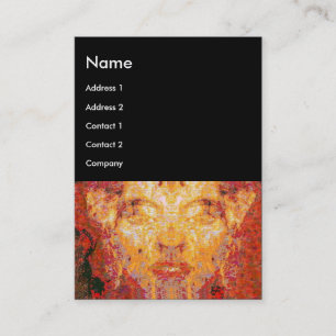 MATTER: Fraktal-Maske in Rot, Schwarz Visitenkarte