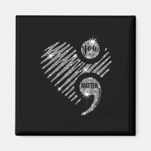 Matter Semi Colon Heart Suicide Awareness Prev Magnet