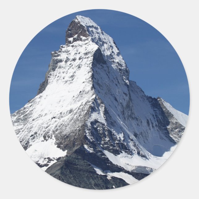 Matterhorn, Alpen Runder Aufkleber (Vorderseite)