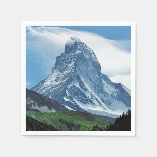 Matterhorn, Alpen Serviette (Vorderseite)