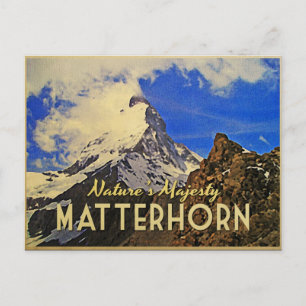 Matterhorn Alpen Vintag Postkarte